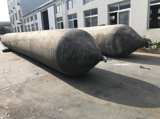 Embarcação que levanta os airbags subaquáticos que entram embarcadouro movente do barco do termômetro