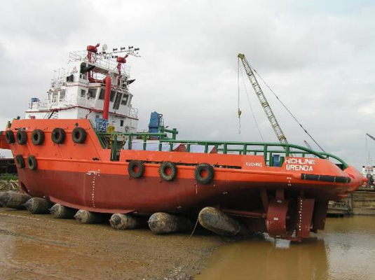 Barco certificado que lança-se entrando Marine Rubber Airbags de levantamento pesada